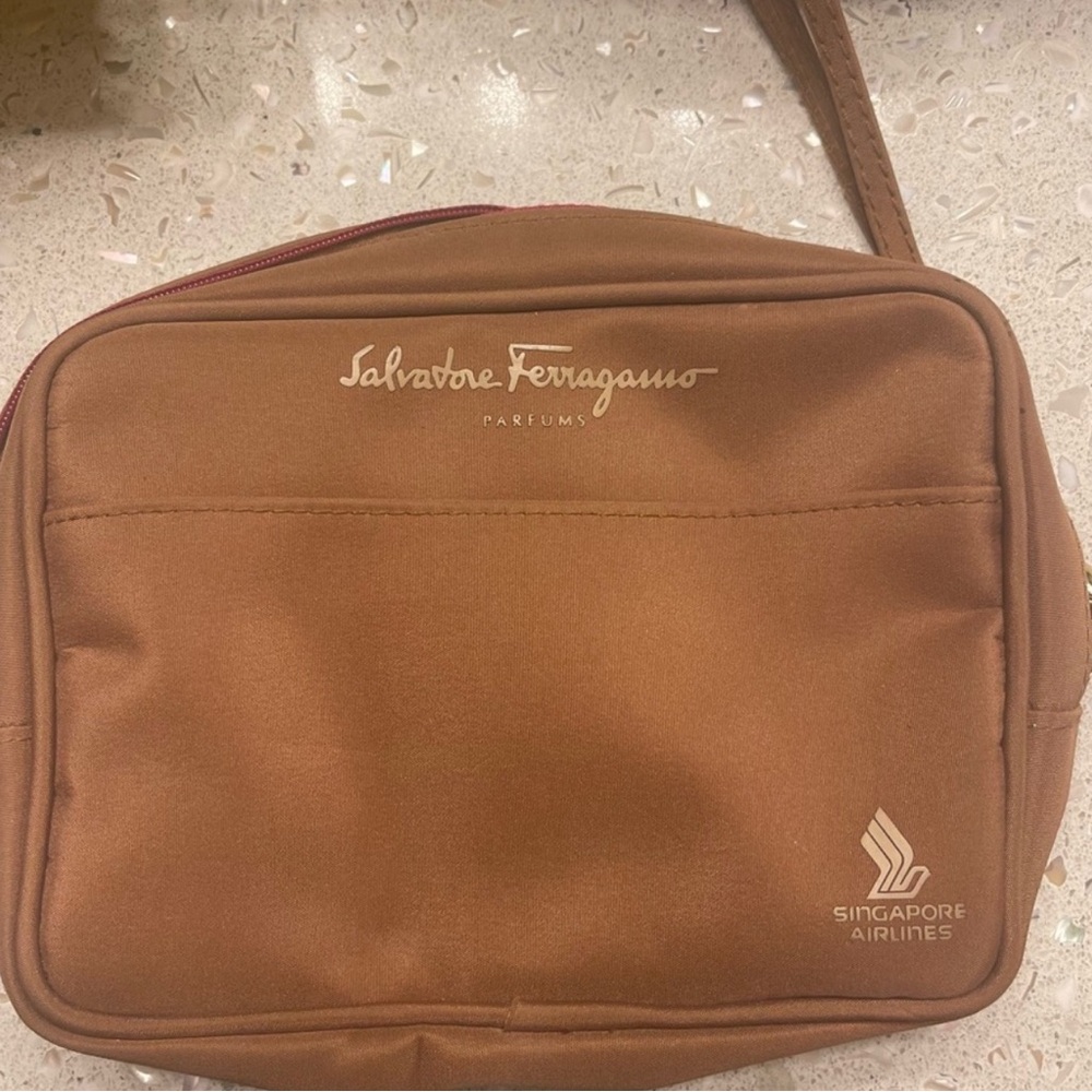 Salvatore Ferragamo Toiletries Bag Brown